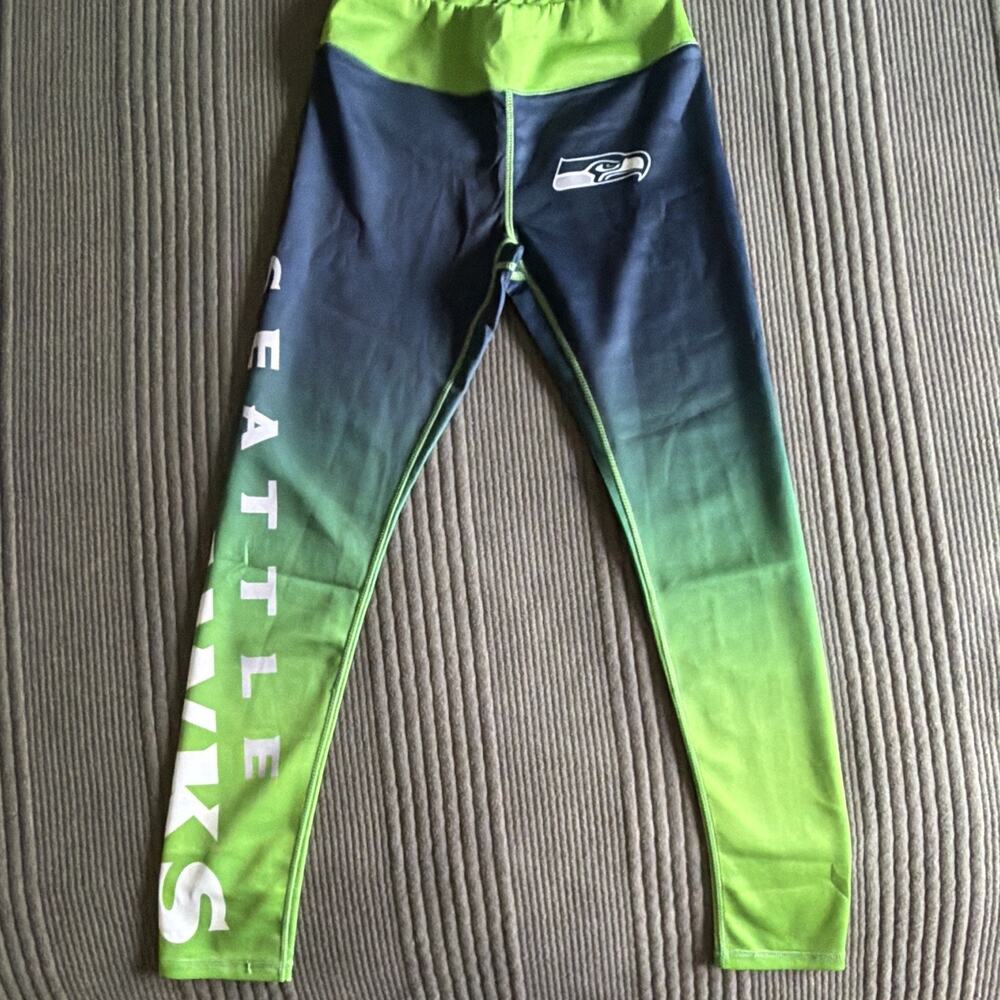 NFL Team Apparel Seattle Seahawks Pants Green/Blue women’s Size S Licensed